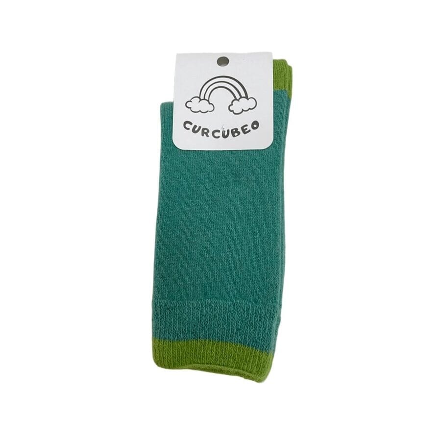 Liso aqua con verde • Curcubeo Aqua con verde